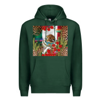 Sports Green Mexico flag Premium Hoodie - FaDigitalArtStudio