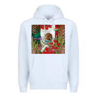 White Mexico flag Premium Hoodie - FaDigitalArtStudio