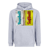 Heather Grey Baseball And Softball Tumbler Heavyweight Hoodie - BundleAndBundleShop