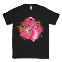 Black breast cancer awareness ribbon with glitter pink l Classic Tee - LillyAllenDesigns