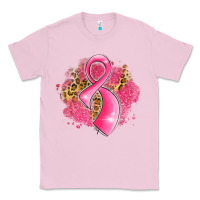 Bubblegum Pink breast cancer awareness ribbon with glitter pink l Classic Tee - LillyAllenDesigns