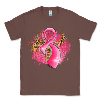 Chestnut breast cancer awareness ribbon with glitter pink l Classic Tee - LillyAllenDesigns