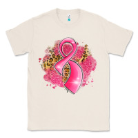 Natural breast cancer awareness ribbon with glitter pink l Classic Tee - LillyAllenDesigns