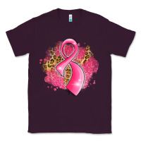 Plum breast cancer awareness ribbon with glitter pink l Classic Tee - LillyAllenDesigns