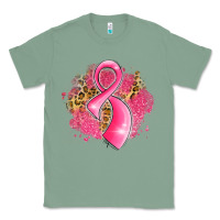 Sage breast cancer awareness ribbon with glitter pink l Classic Tee - LillyAllenDesigns