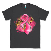 Breast Cancer Awareness Ribbon With Glitter Pink L Classic Tee | Teevron