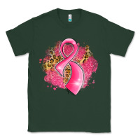 Sports Green breast cancer awareness ribbon with glitter pink l Classic Tee - LillyAllenDesigns