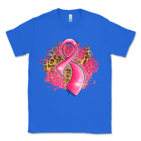 True Royal breast cancer awareness ribbon with glitter pink l Classic Tee - LillyAllenDesigns