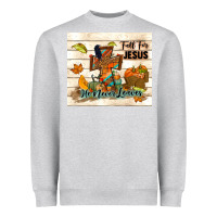Heather Grey fall for jesus he never leaves Heavyweight Sweatshirt - TumblerDesignByShophia