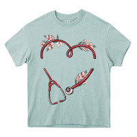 Arona custom heart stethoscope Heavy Core Tee - MaliasSmallBusiness