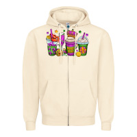 Sandshell mardi gras coffee cups Zipper Hoodie - OliviaCreatesArt