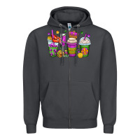 Smoke mardi gras coffee cups Zipper Hoodie - OliviaCreatesArt