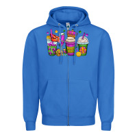 Mardi Gras Coffee Cups Zipper Hoodie | Teevron