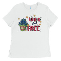 White wild and free Ladies Tee - MaliasSmallBusiness