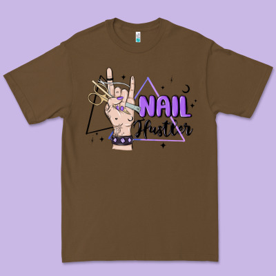 Nail Hustler Premium Tee Designed By Maliassmallbusiness