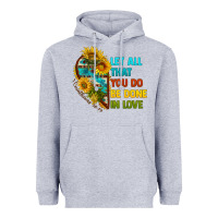 Heather Grey let all that you do be done in love Heavyweight Hoodie - BundleAndBundleShop