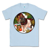 Dusty Blue hampshire sow pig christmas Classic Tee - LillyAllenDesigns