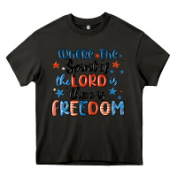 Asphalt where the spirit of the lord is there is freedom Heavy Core Tee - MaliasSmallBusiness