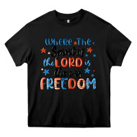 Black where the spirit of the lord is there is freedom Heavy Core Tee - MaliasSmallBusiness