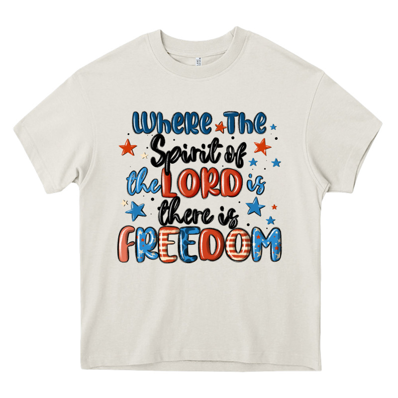 Where The Spirit Of The Lord Is There Is Freedom Heavy Core Tee by MaliasSmallBusiness | Teevron