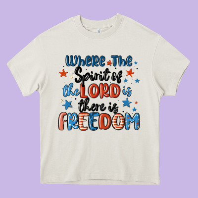 Where The Spirit Of The Lord Is There Is Freedom Heavy Core Tee Designed By Maliassmallbusiness