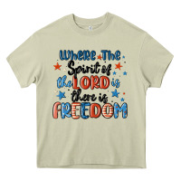 Mossy where the spirit of the lord is there is freedom Heavy Core Tee - MaliasSmallBusiness