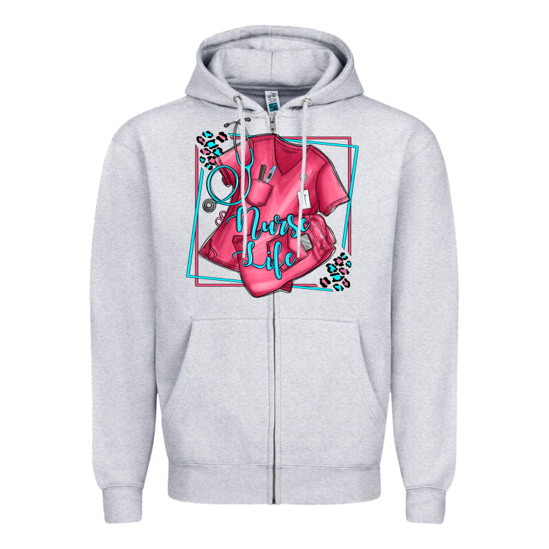 Nurse Life Olivia Zipper Hoodie by OliviaCreatesArt | Teevron