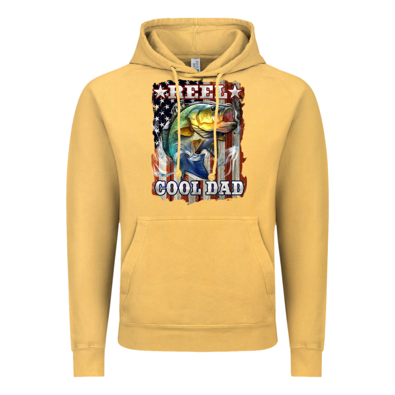 Reel Cool Dad Bass 4th Of July Vintage Hoodie by LillyAllenDesigns | Teevron