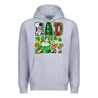 Heather Grey St. Patrick's Bad green boozy Premium Hoodie - OliviaCreatesArt