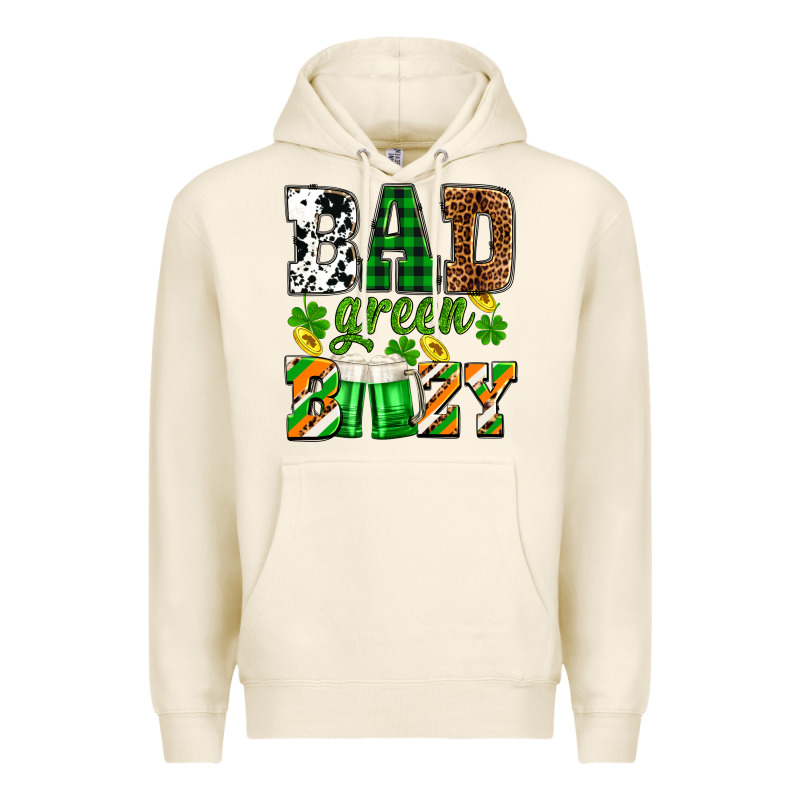 St. Patrick's Bad Green Boozy Premium Hoodie by OliviaCreatesArt | Teevron