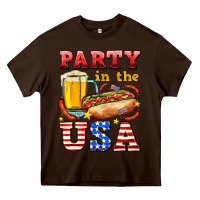 Chocolate Brown party in the usa Heavy Core Tee - AdoDesignShop