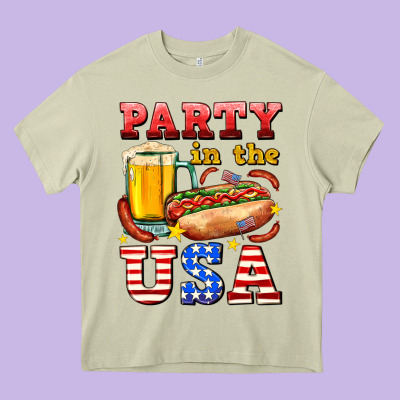 Party In The Usa Heavy Core Tee Designed By Adodesignshop