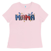 Bubblegum Pink 4th july mama Ladies Tee - MaliasSmallBusiness
