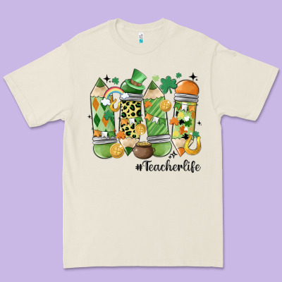 Retro Patricks Day Teacher Life Premium Tee Designed By Maliassmallbusiness