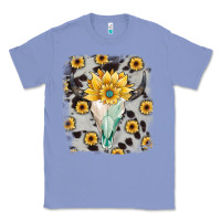 Colony Blue cowhide sunflower gemstone bull skull Classic Tee - JahusDesignShop