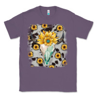 Lavender cowhide sunflower gemstone bull skull Classic Tee - JahusDesignShop