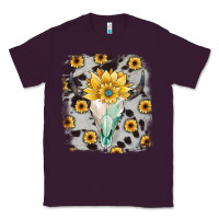 Plum cowhide sunflower gemstone bull skull Classic Tee - JahusDesignShop