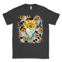Smoke cowhide sunflower gemstone bull skull Classic Tee - JahusDesignShop