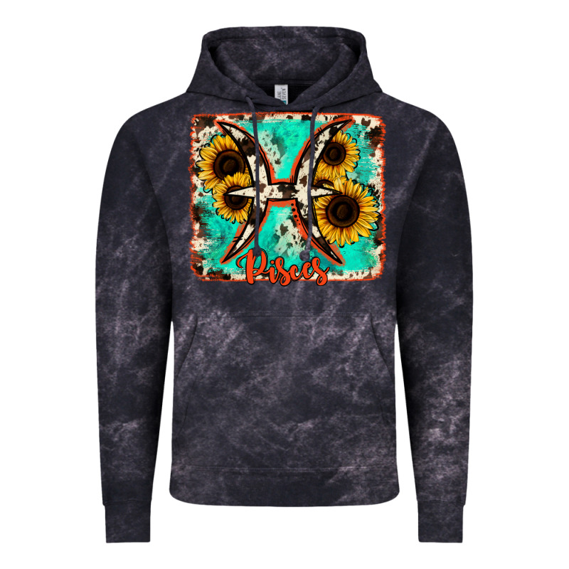 Pisces Turquoise Cowhide Vintage Hoodie by RanaPortraitStore | Teevron