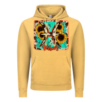 Vintage Mustard pisces turquoise cowhide Vintage Hoodie - RanaPortraitStore