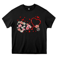 Black valentine's day stethoscope Heavy Core Tee - MaliasSmallBusiness