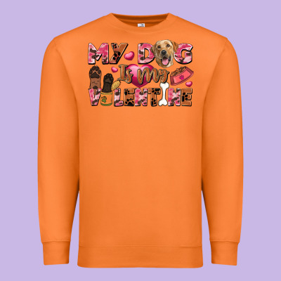 My Dog Is My Valentine Premium Sweatshirt Designed By Fadigitalartstudio