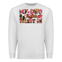 Oatmeal Heather my dog is my valentine Premium Sweatshirt - FaDigitalArtStudio