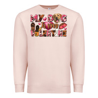 Pale Pink my dog is my valentine Premium Sweatshirt - FaDigitalArtStudio