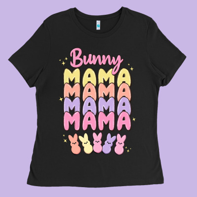 Bunny Mama Ladies Tee Designed By Maliassmallbusiness