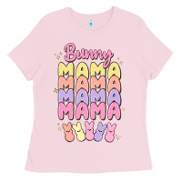 Bubblegum Pink bunny mama Ladies Tee - MaliasSmallBusiness