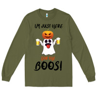 Army Green I'm Just Here For The Boos Long Sleeve Tee - Bettercallsaul