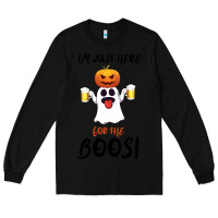 Black I'm Just Here For The Boos Long Sleeve Tee - Bettercallsaul