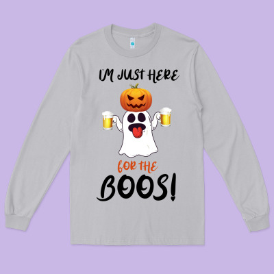 I'm Just Here For The Boos Long Sleeve Tee Designed By Bettercallsaul