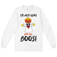White I'm Just Here For The Boos Long Sleeve Tee - Bettercallsaul